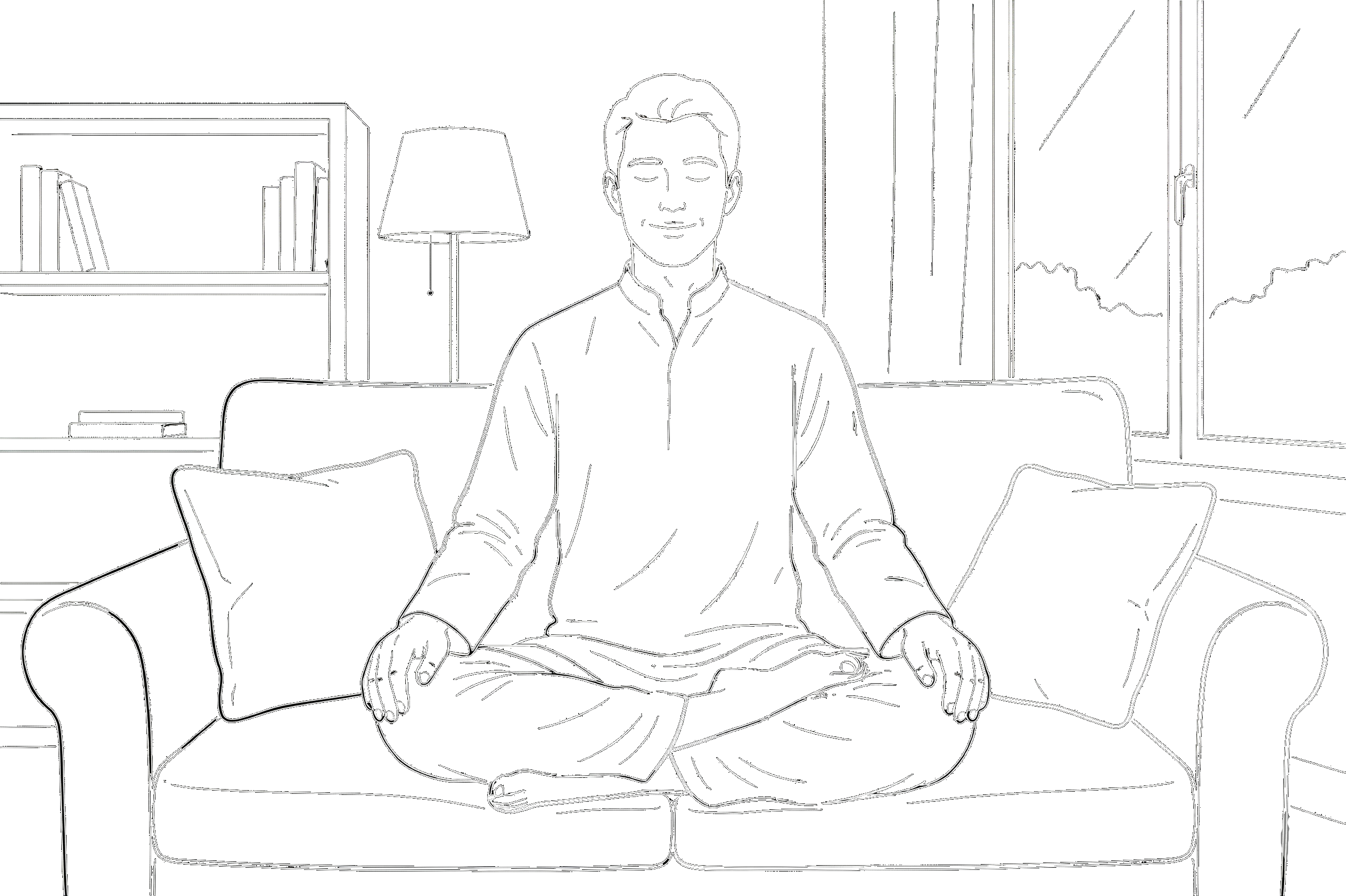 Person beginning meditation practice - meditation for beginners guide